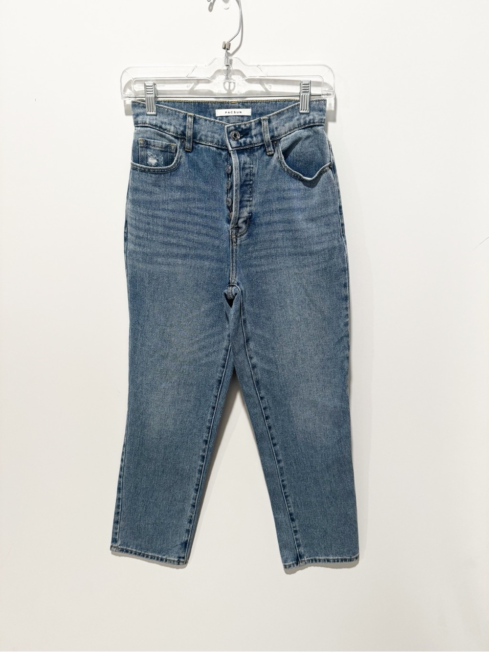 PacSun Women's Straight-Leg Midwash Jeans